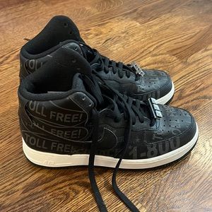rate black high top Nikes
